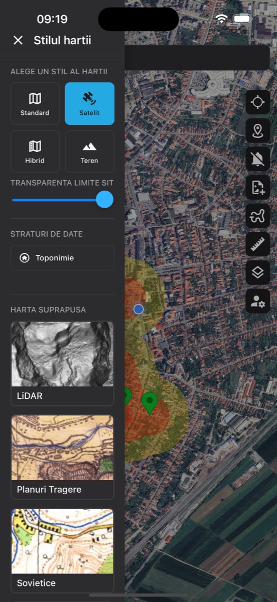 Map layers and overlay options