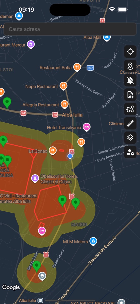 Dektor map view with archaeological sites